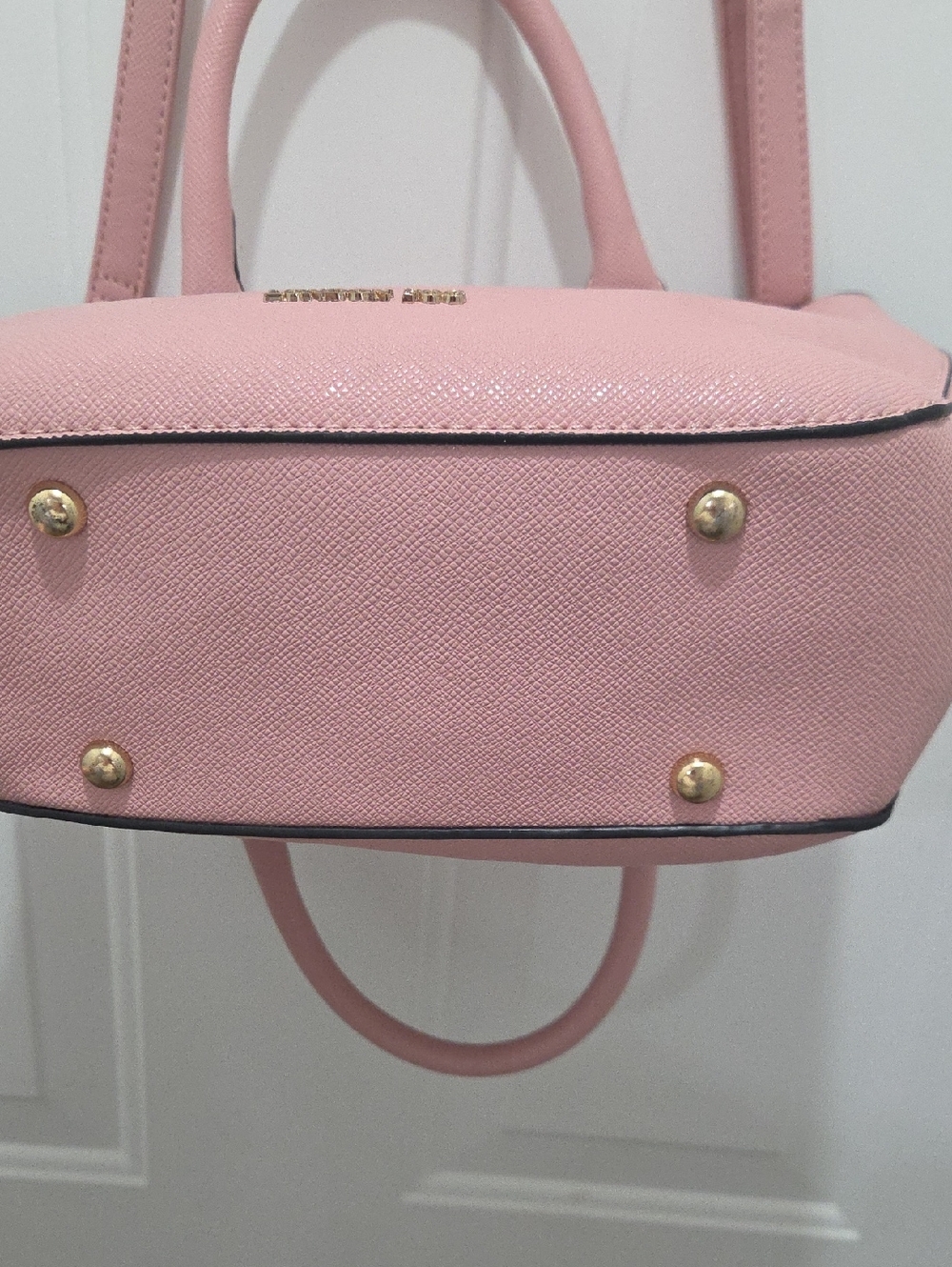 London Fog 2 Handle Purse WITH FLAWS Detachable Strap Crossbody Bag Purse Pink - Picture 6 of 8